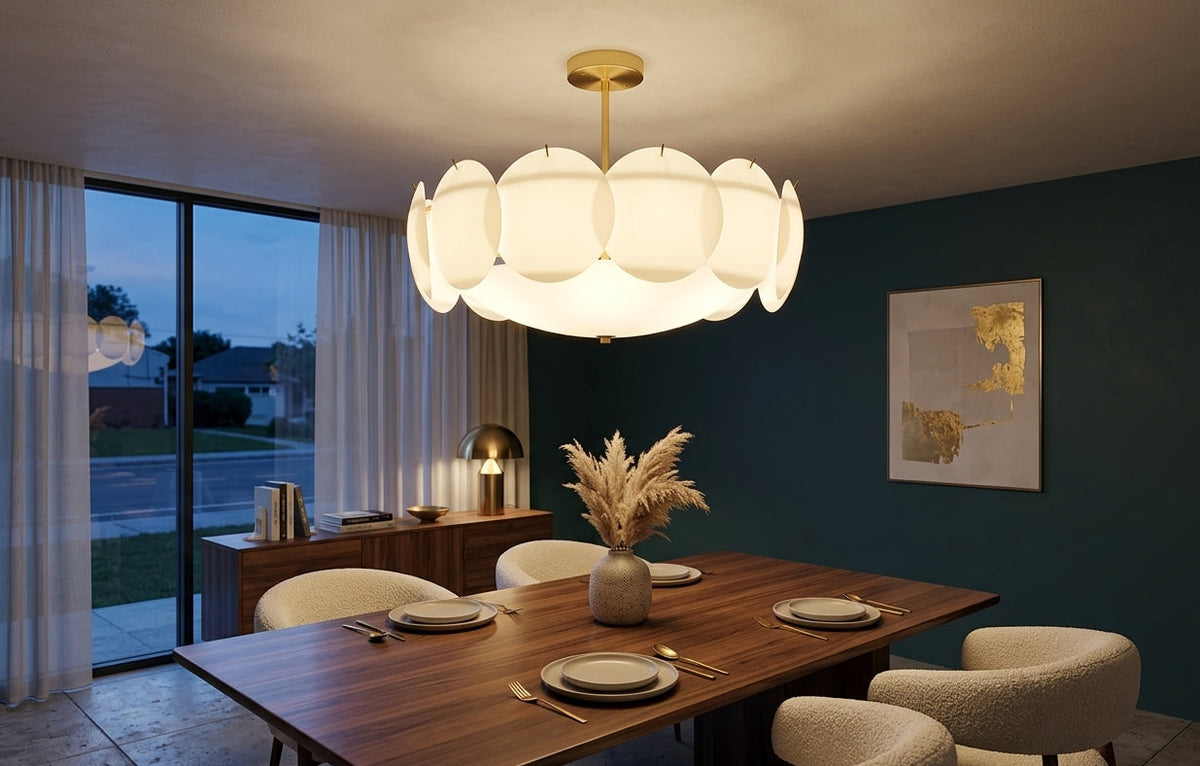 Zensori Art Deco Petal Flush Mount Ceiling Light