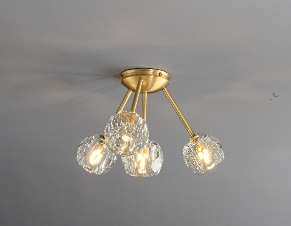 Zensori Beveled Glass Cluster Ceiling Light