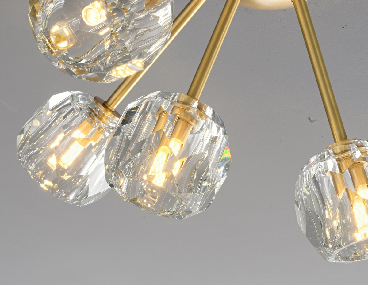 Zensori Beveled Glass Cluster Ceiling Light