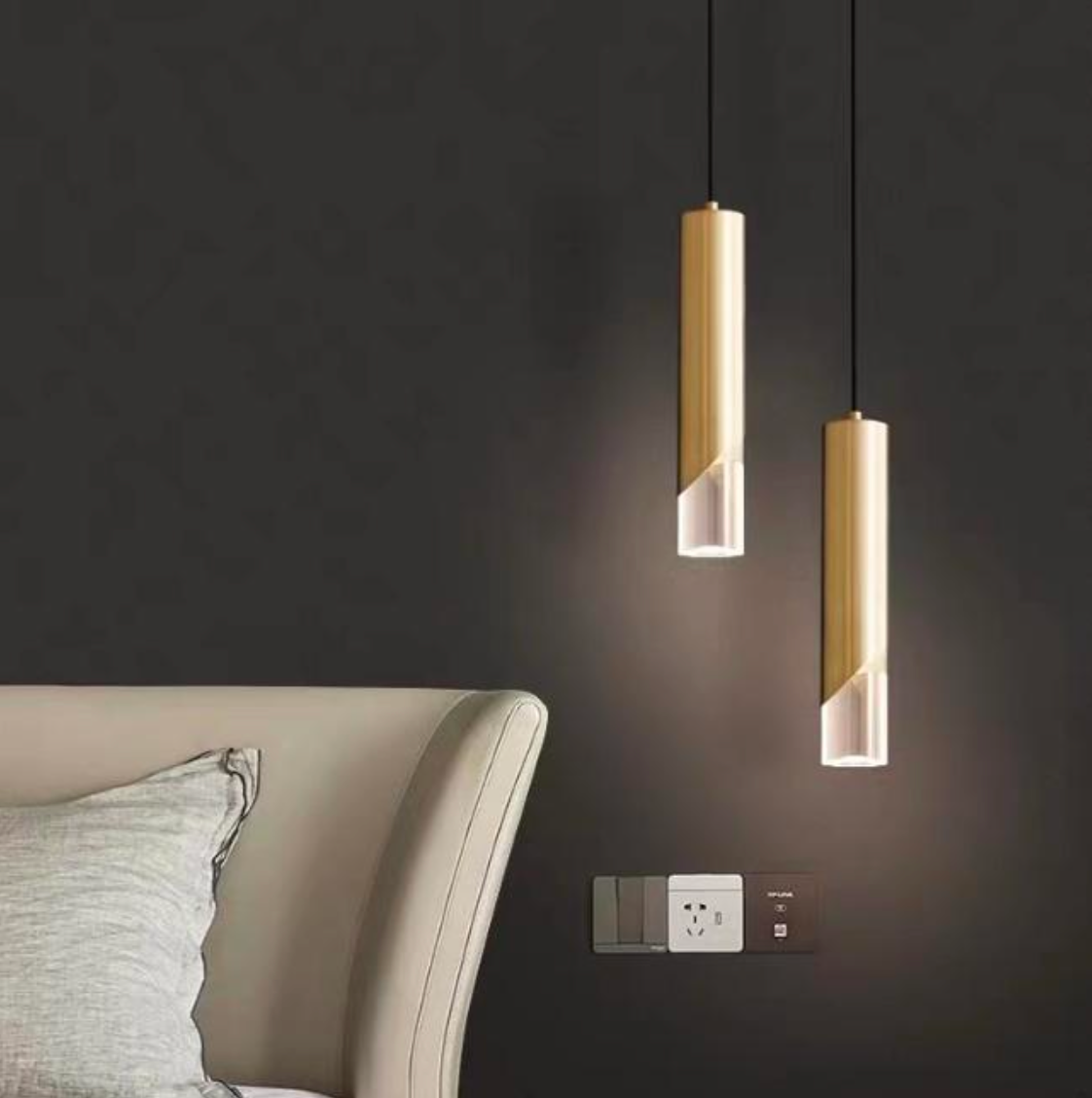 Zensori Brass Baton Slim Pendant