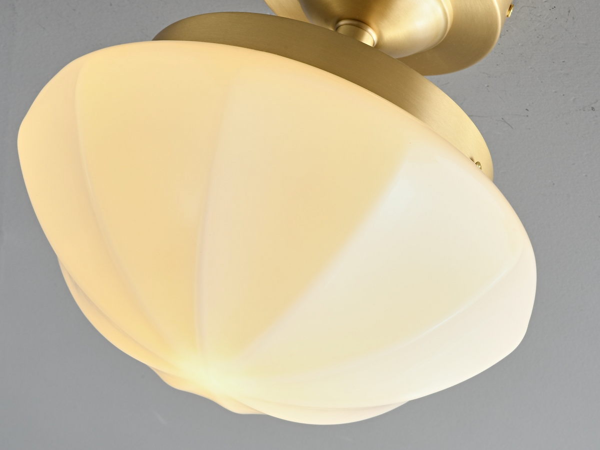 Zensori Classic Schoolhouse Brass Ceiling Light