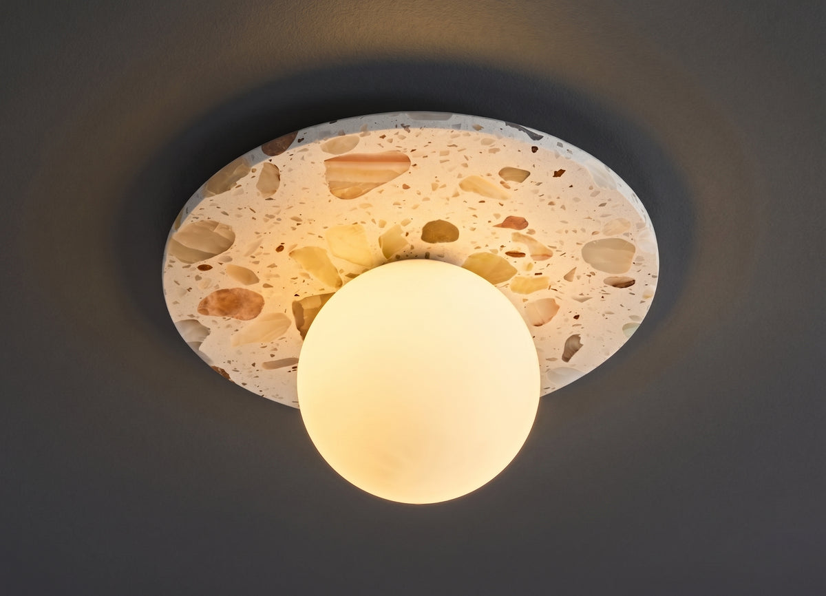 Zensori Confetti Stone Globe Ceiling Light