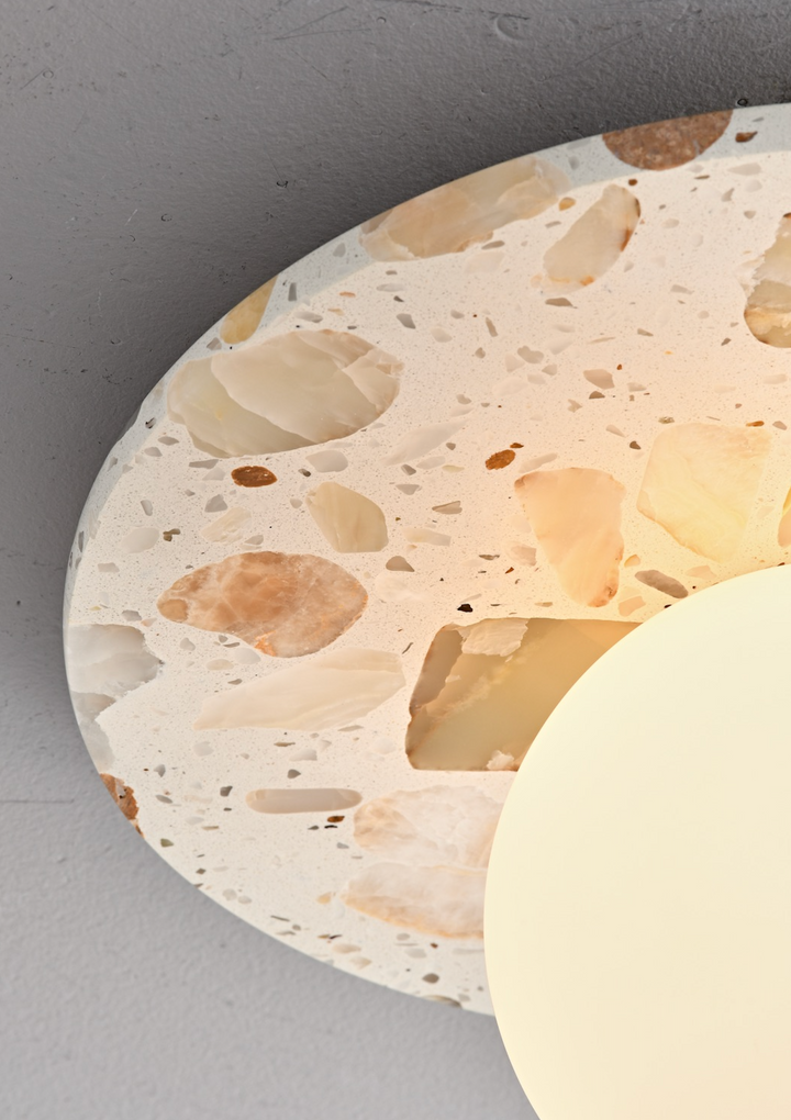 Zensori Confetti Stone Globe Ceiling Light