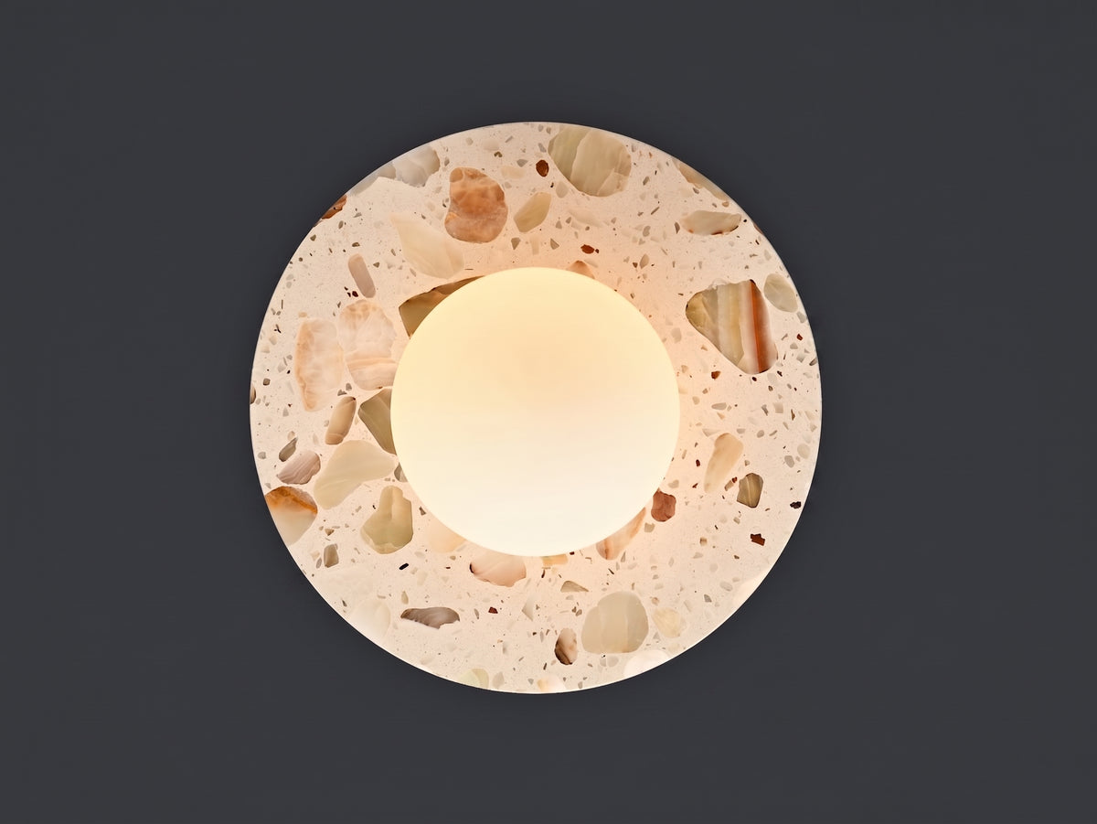 Zensori Confetti Stone Globe Ceiling Light