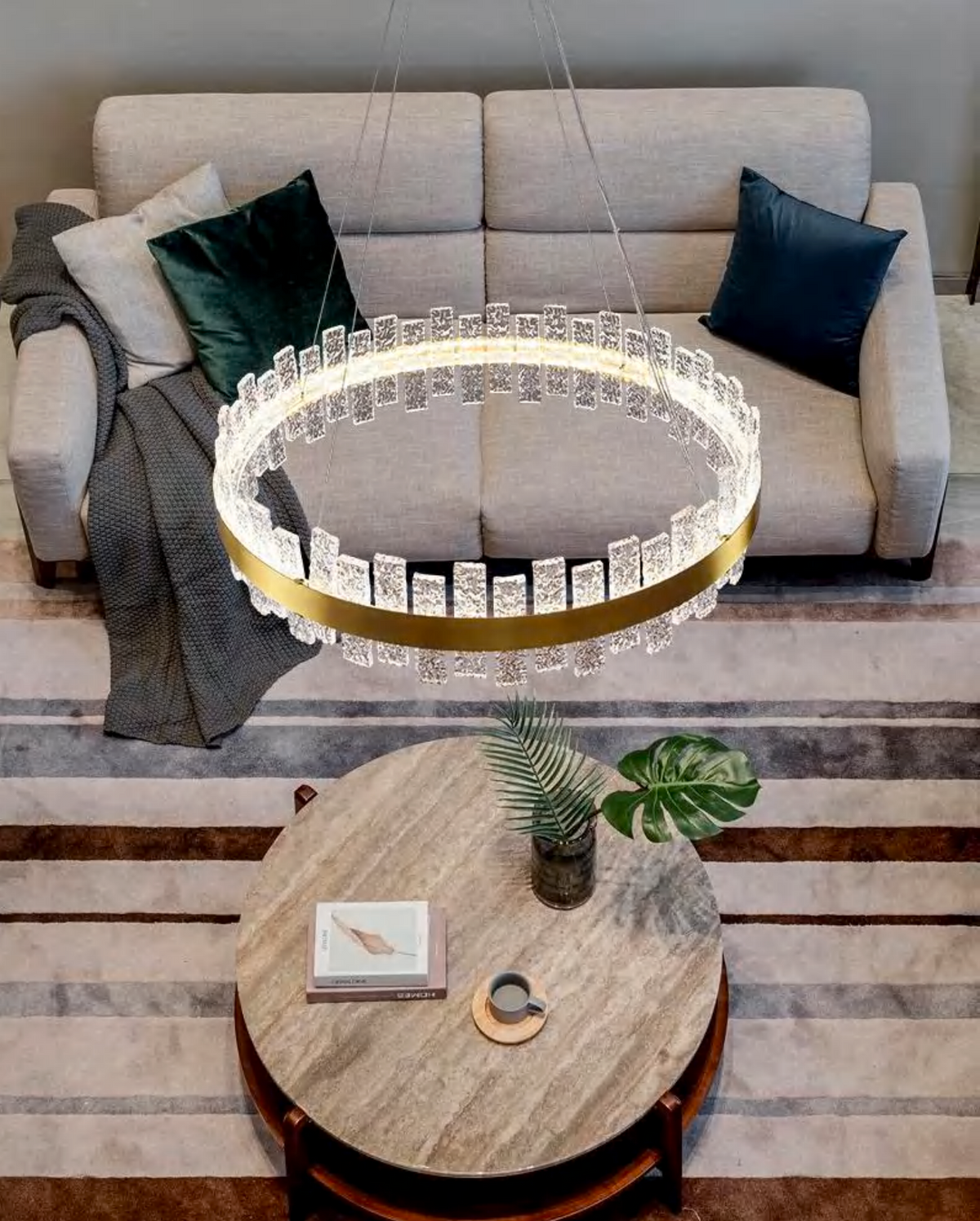Zensori Crystal Fringe Chandelier