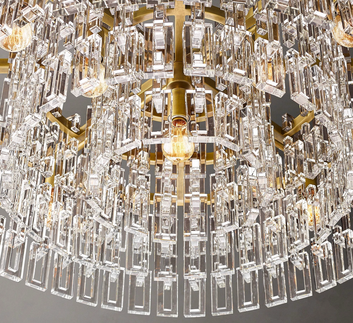 Zensori Crystal Palisade Drum Chandelier