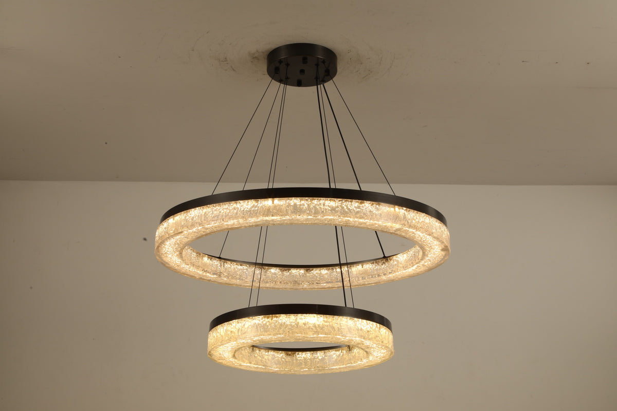 Zensori Crystalline Corona Two-Tier Chandelier