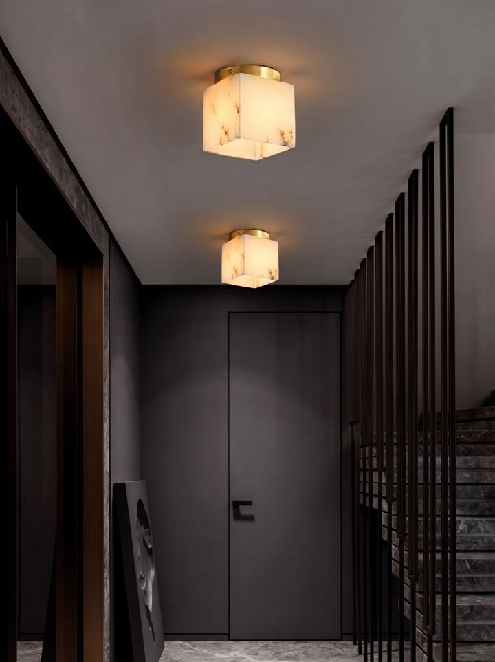 Zensori Cubist Stone Small Ceiling Light