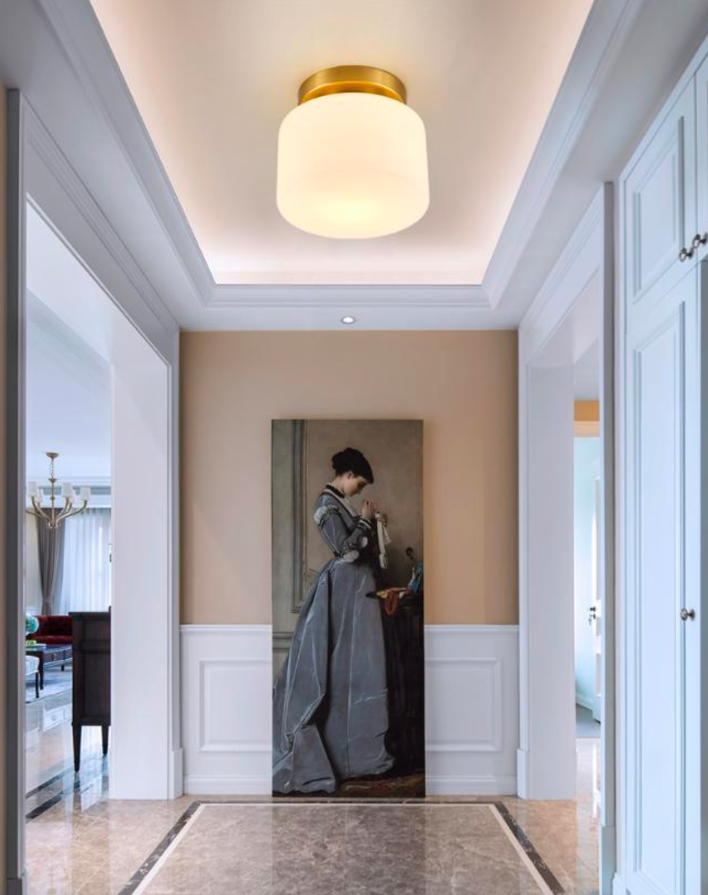 Zensori Essential Brass Drum Ceiling Light