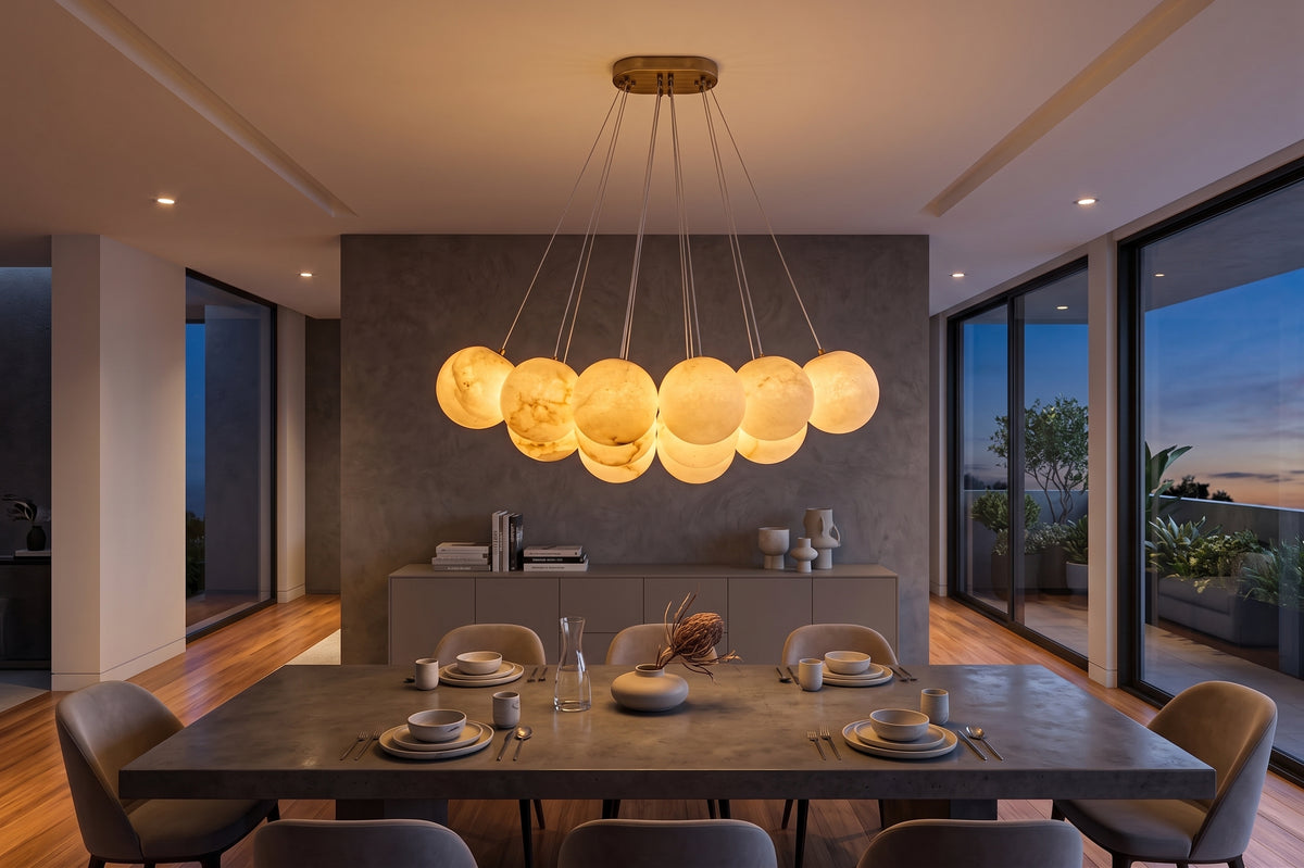 Zensori Floating Pearl Linear Chandelier