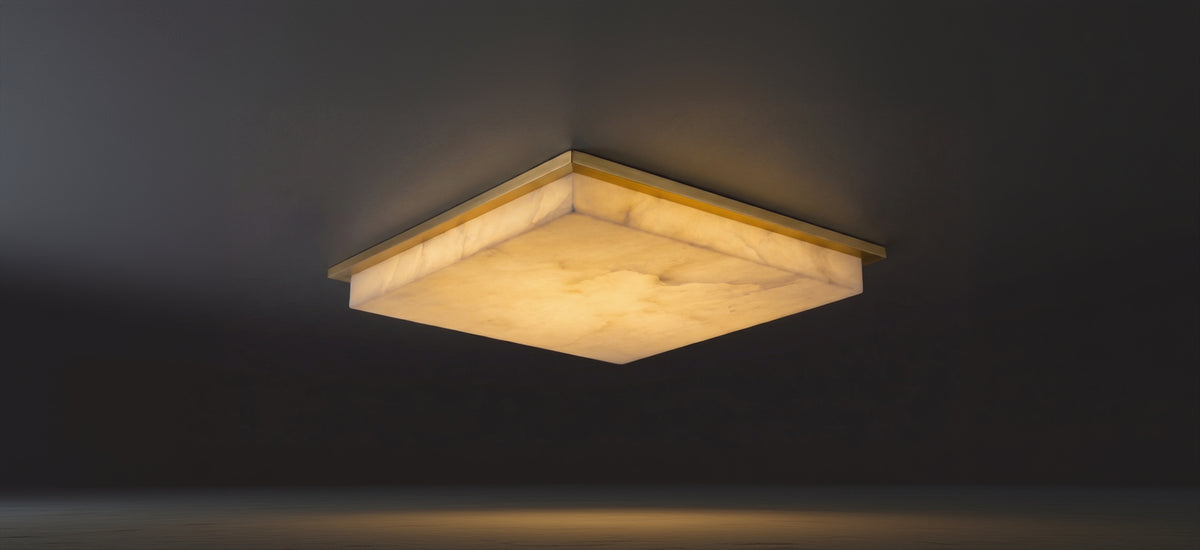 Zensori Floating Square Stone Ceiling Light
