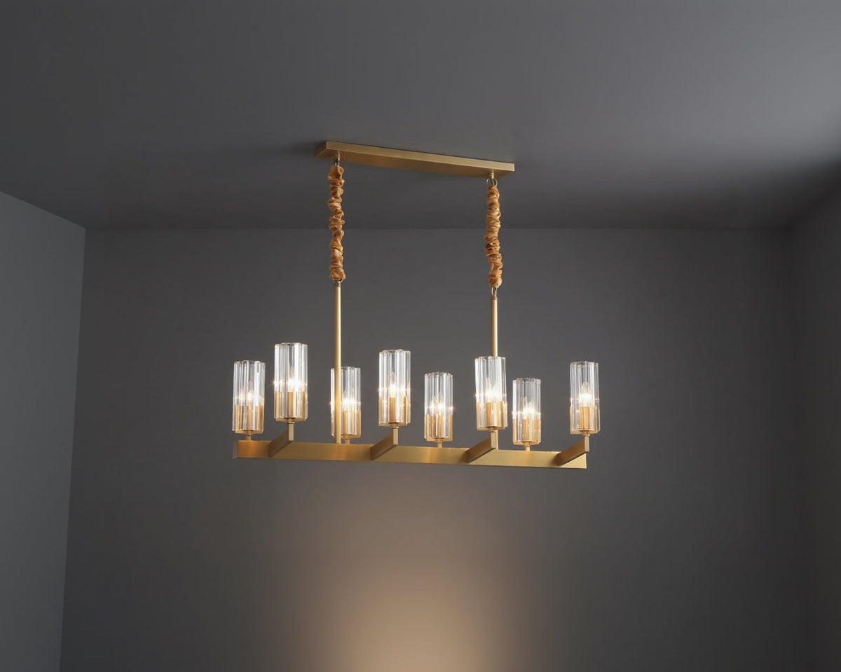 Zensori Fluted Arbor Linear Chandelier