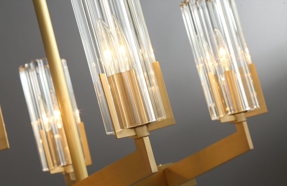 Zensori Fluted Arbor Linear Chandelier