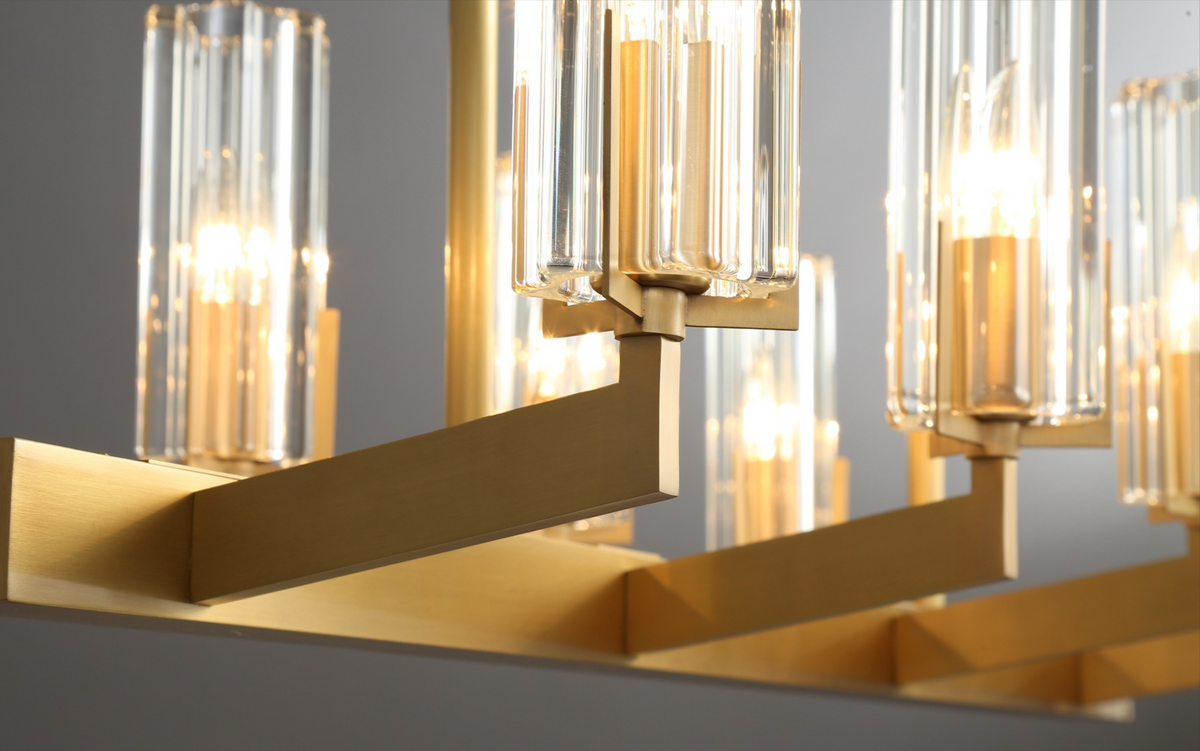 Zensori Fluted Arbor Linear Chandelier