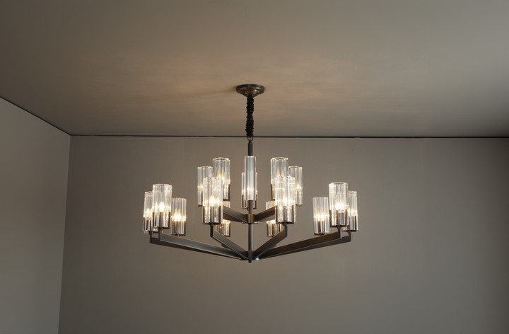 Zensori Fluted Arbor Two-Tier Chandelier