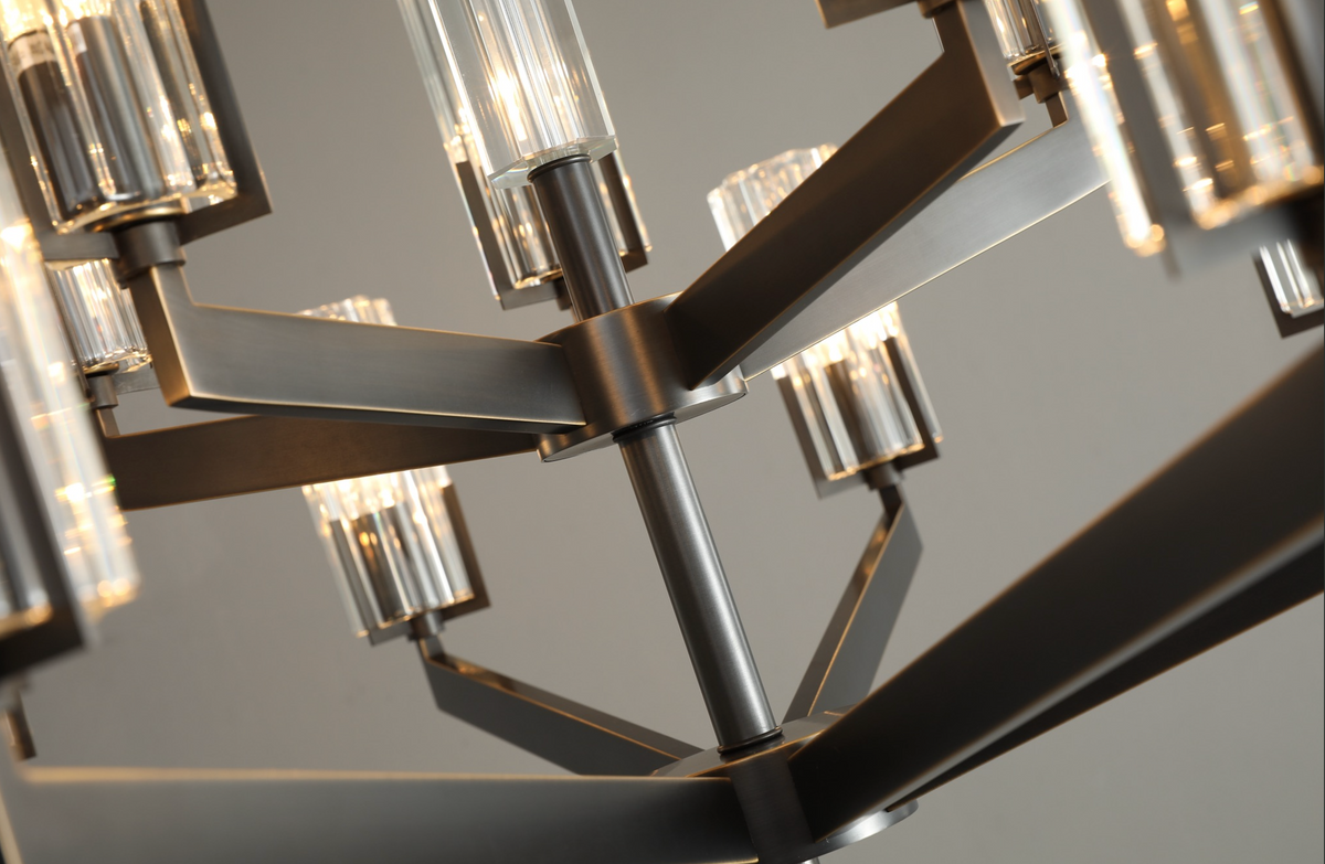 Zensori Fluted Arbor Two-Tier Chandelier