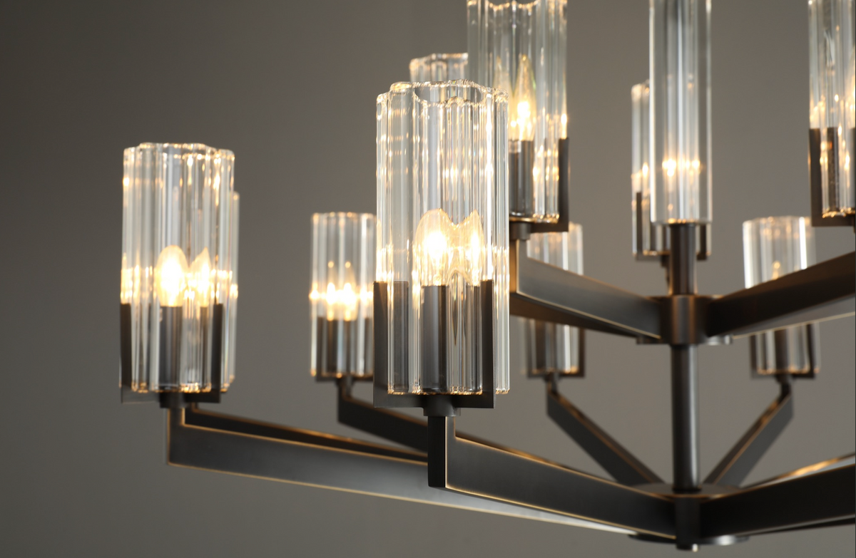 Zensori Fluted Arbor Two-Tier Chandelier