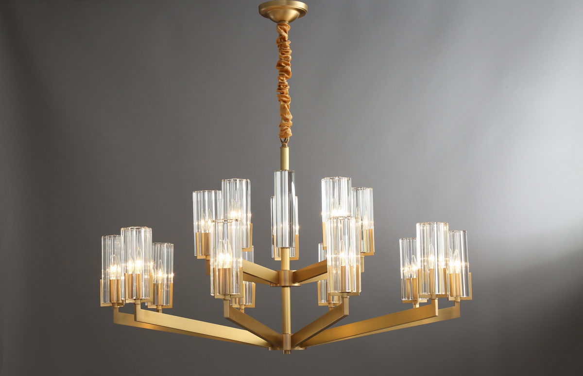 Zensori Fluted Arbor Two-Tier Chandelier