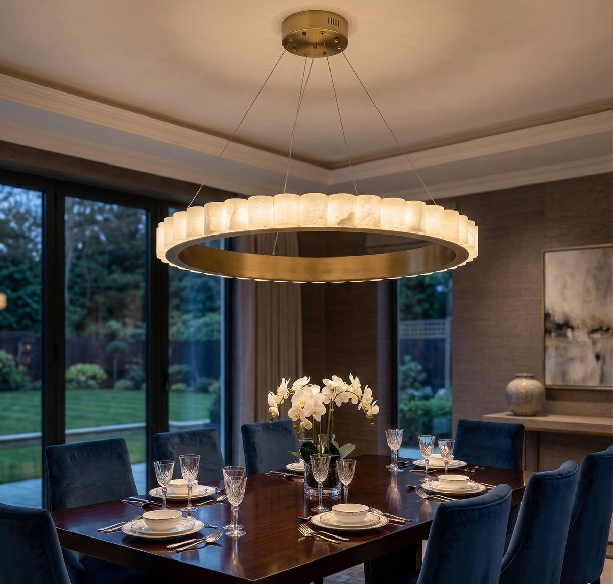 Zensori Fluted Halo Pendant