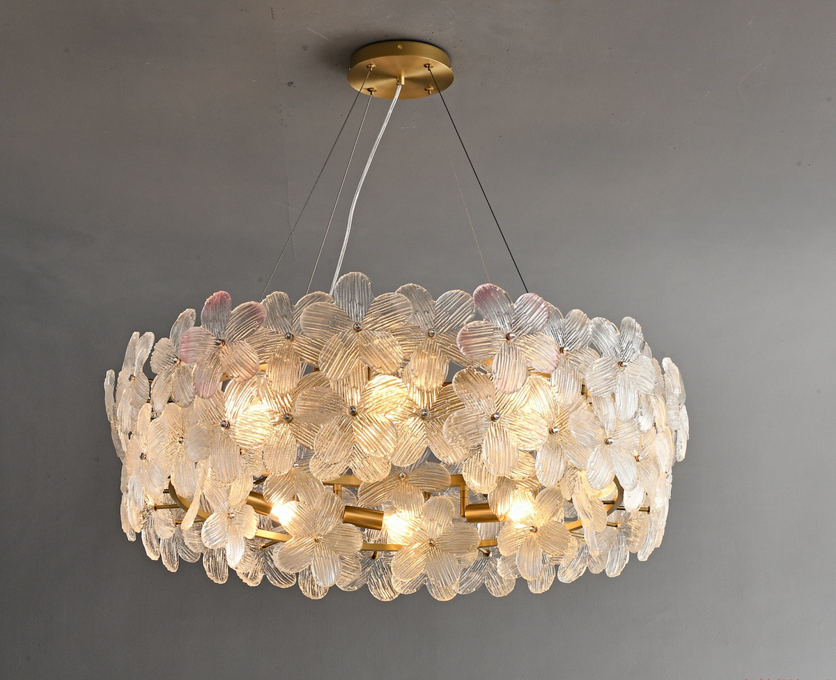 Zensori Frosted Flora Chandelier