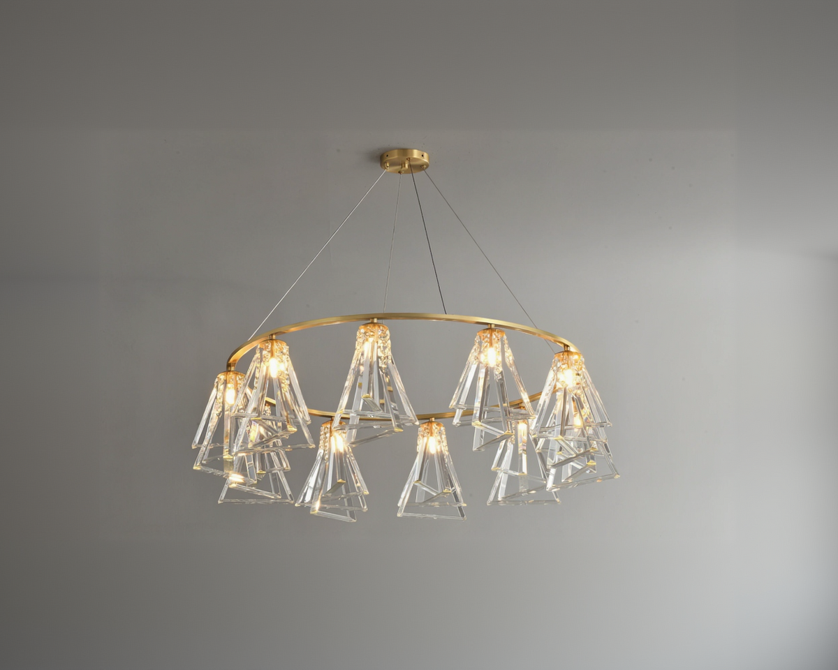 Zensori Gilded Triad Chandelier