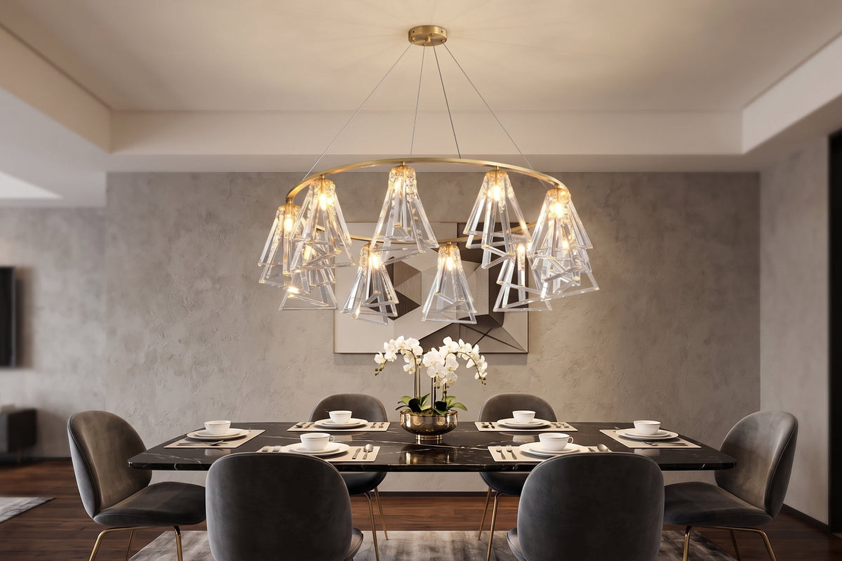 Zensori Gilded Triad Chandelier