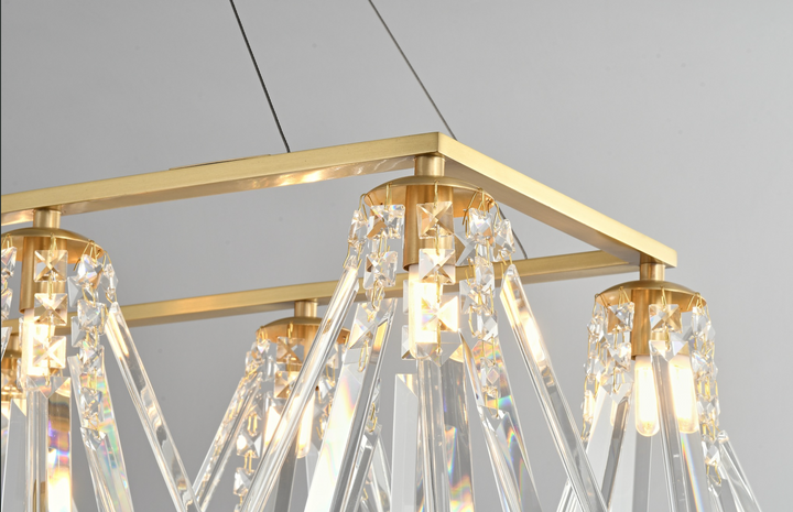 Zensori Gilded Triad Linear Chandelier