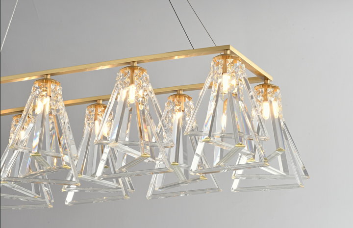Zensori Gilded Triad Linear Chandelier