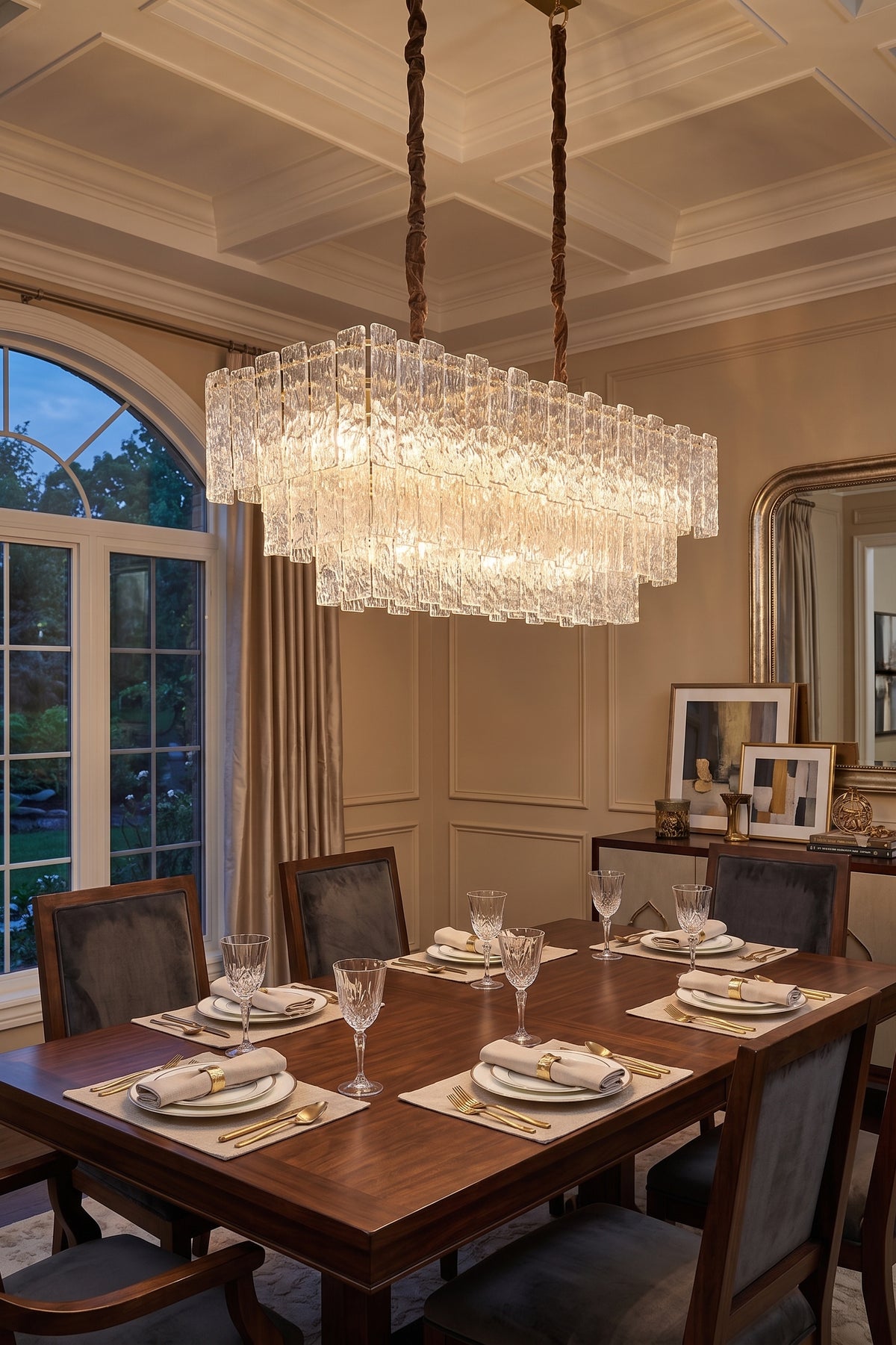 Zensori Glacial Crown Linear Chandelier