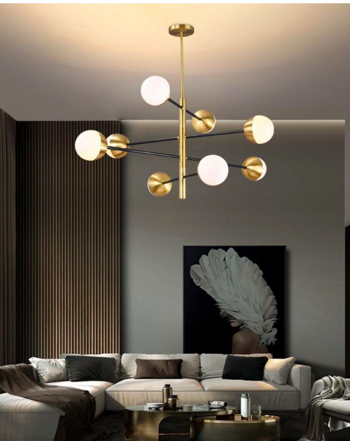 Zensori Hemisphere Dual-Tone Pendant Chandelier