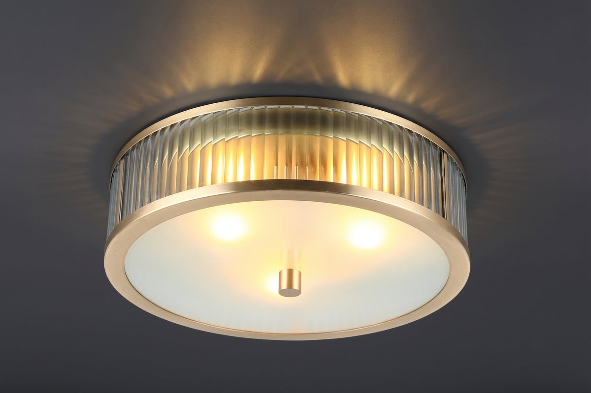 Zensori Lumina Brass Drum Ceiling Light