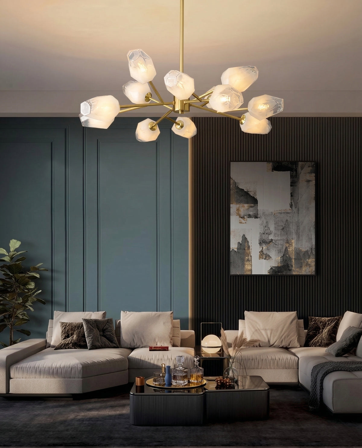 Zensori Lumina Crystal Branch Chandelier