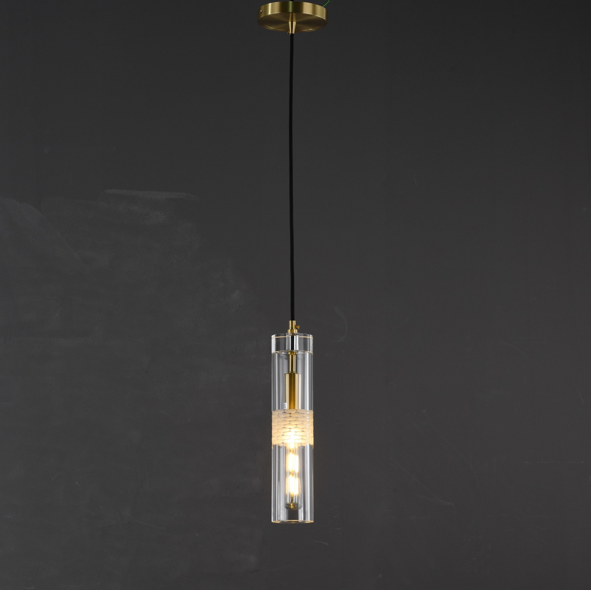 Zensori Lumina Frosted Band Drop Pendant