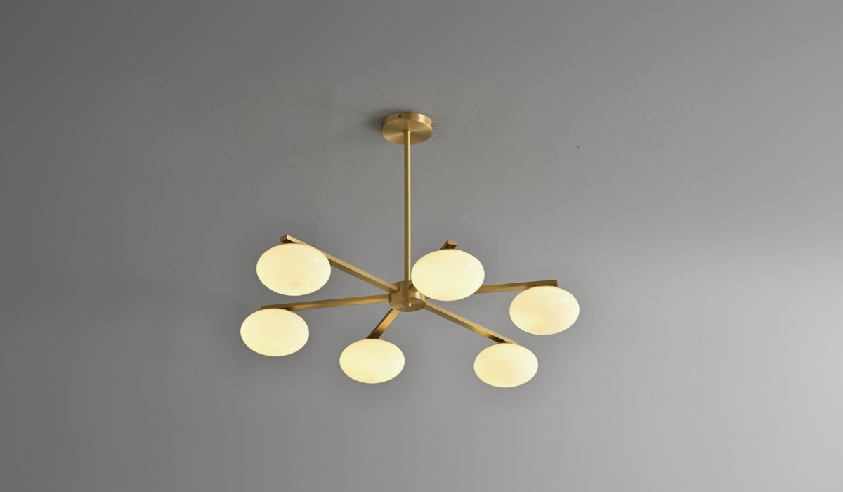 Zensori Modern Brass Starburst Chandelier