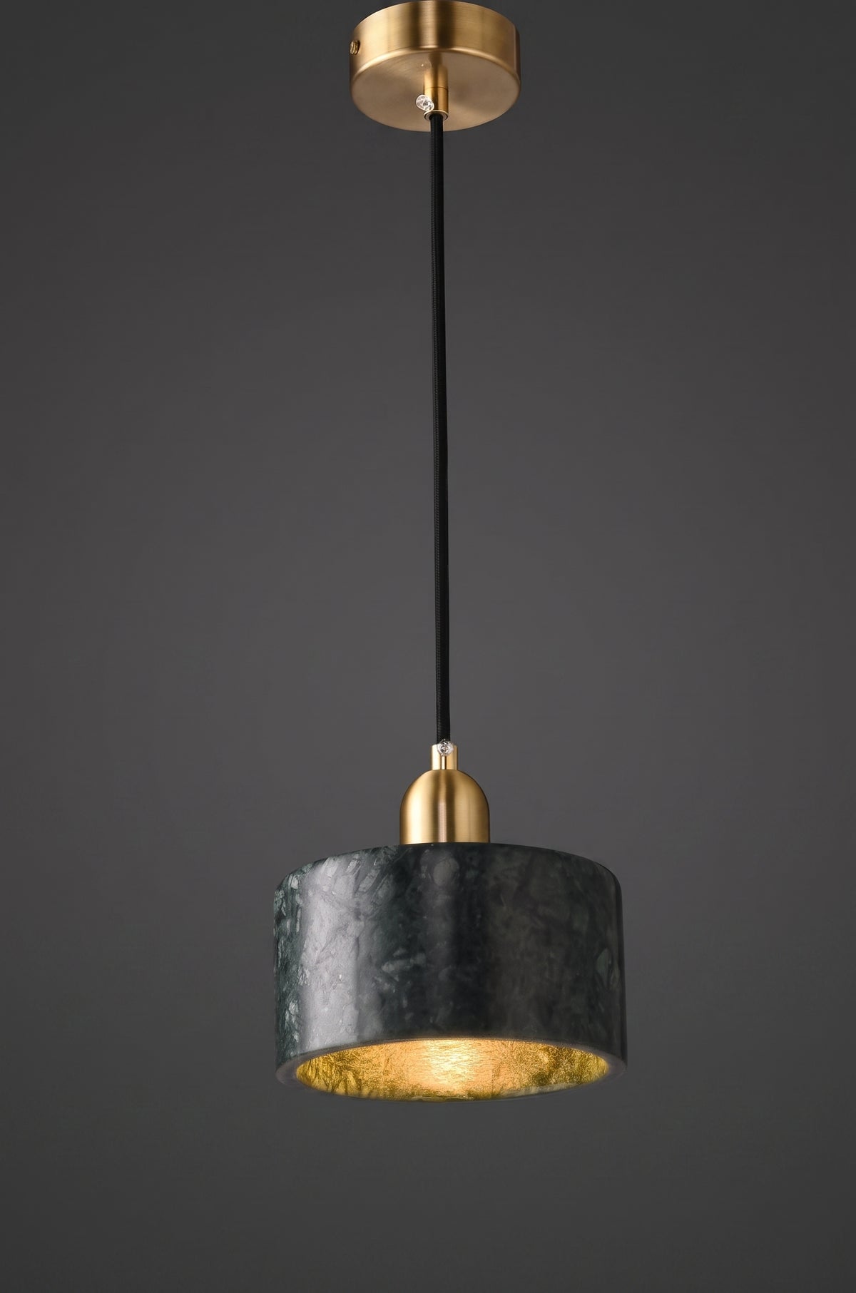 Zensori Moss & Brass Marble Luminary Pendant