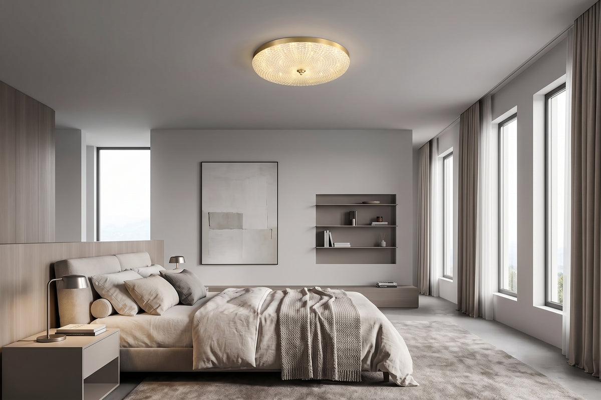 Zensori Oasis Brass Banded Ceiling Lamp