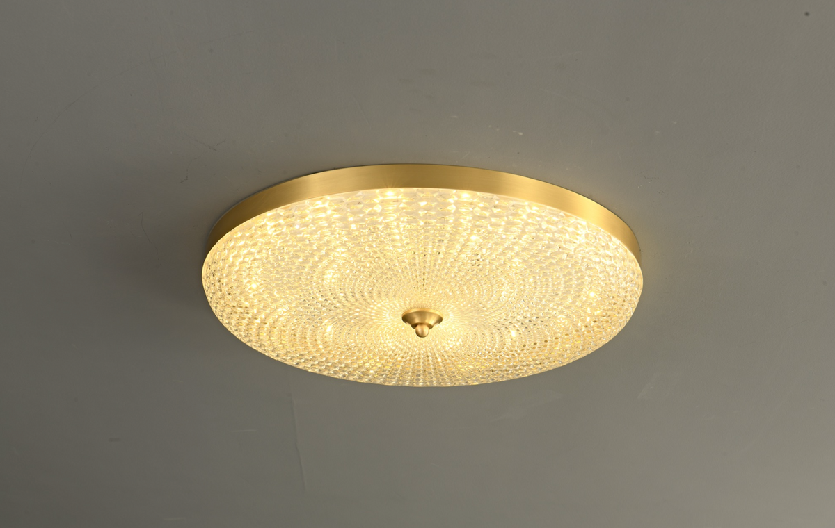Zensori Oasis Brass Banded Ceiling Lamp