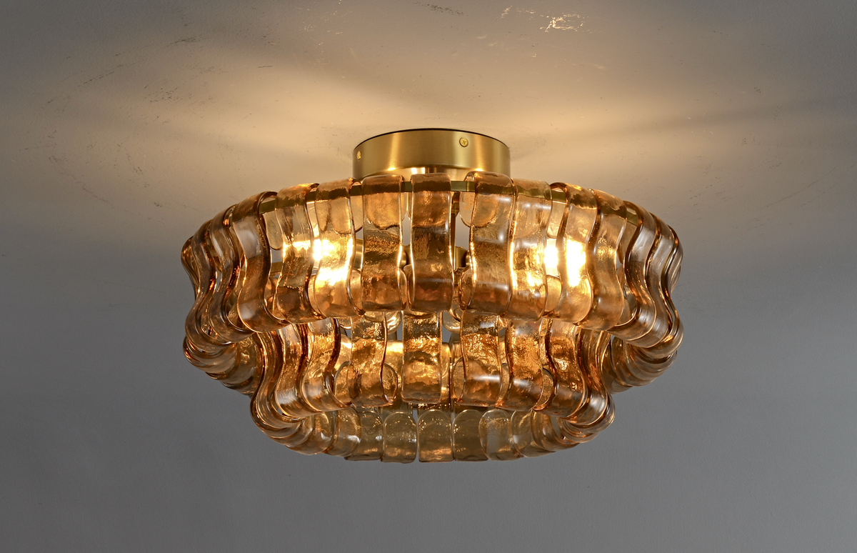 Zensori Orion Amber Glass Ceiling Light