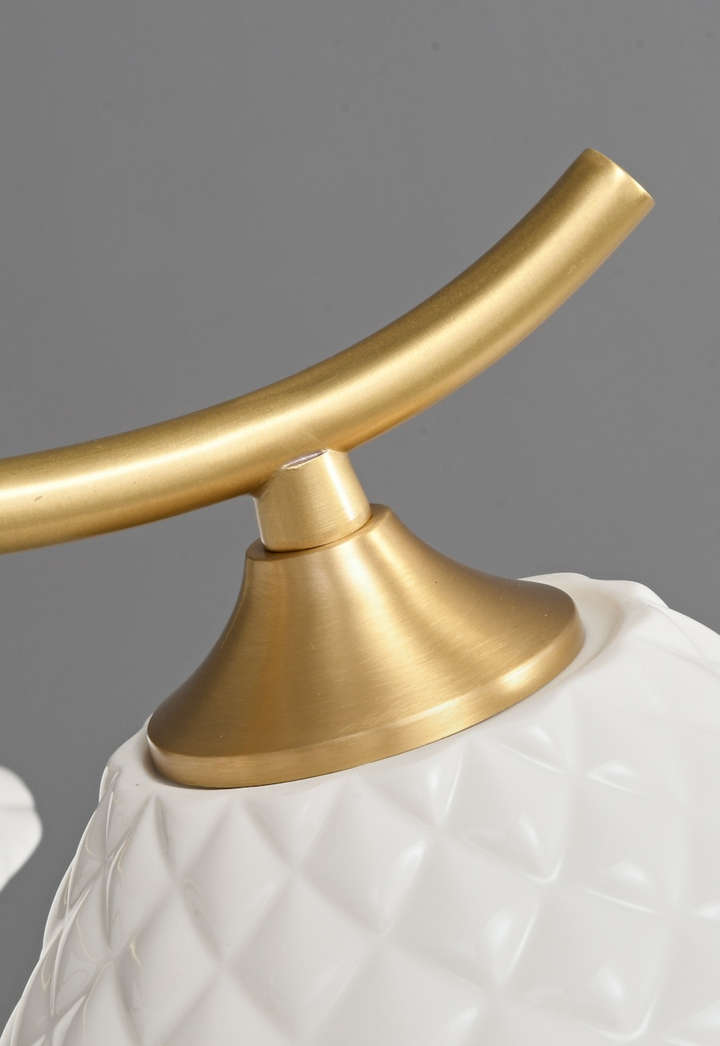 Zensori Quilted Ceramic Brass Chandelier