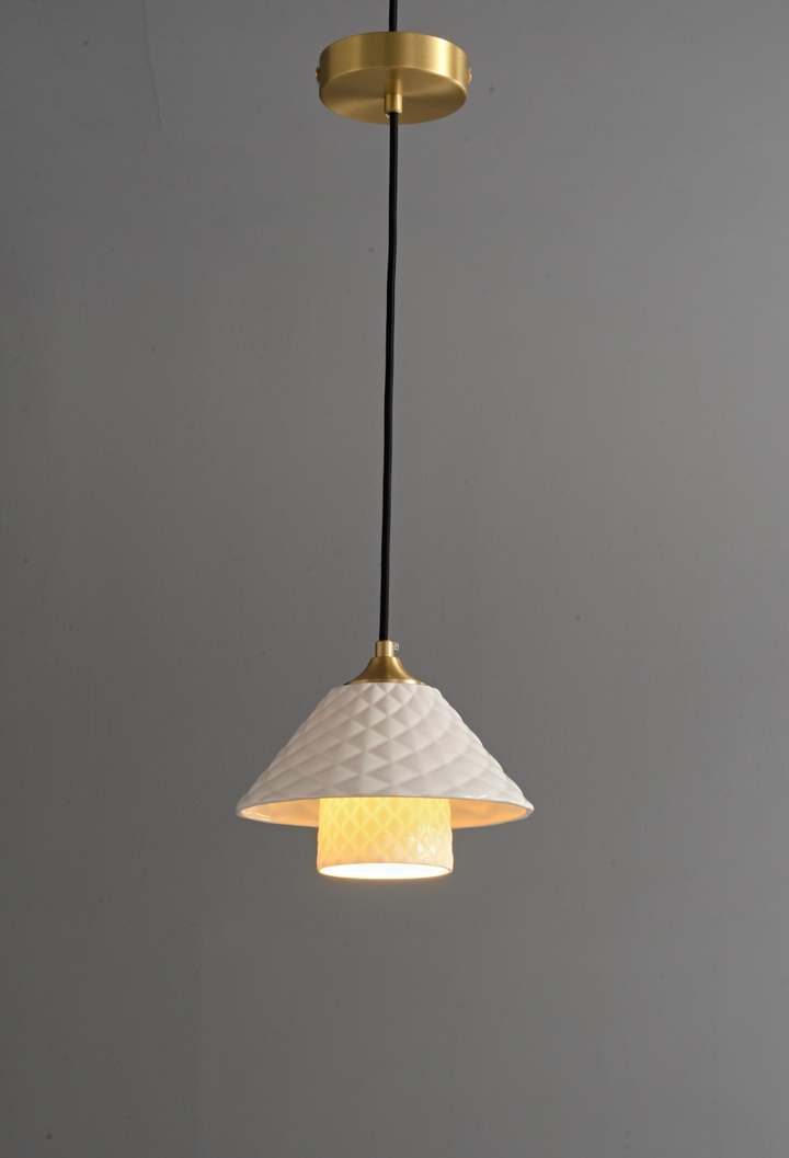 Zensori Quilted Ceramic Pendant