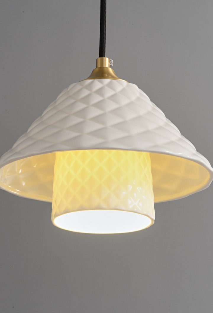 Zensori Quilted Ceramic Pendant