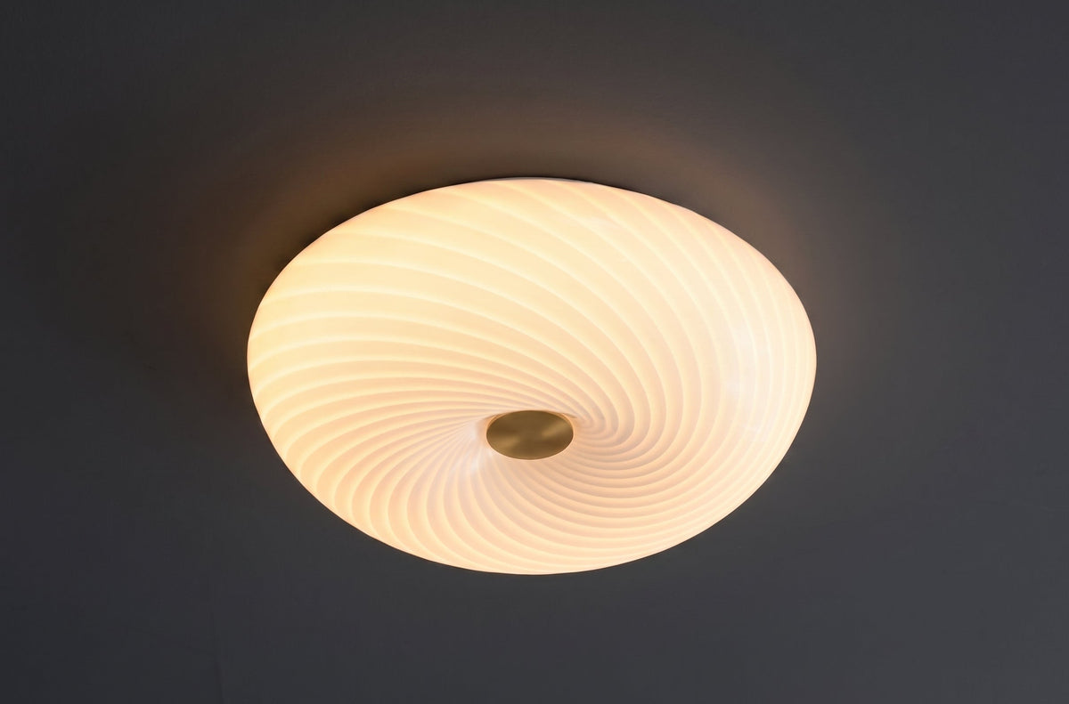 Zensori Radiance Ribbed Glass Ceiling Light