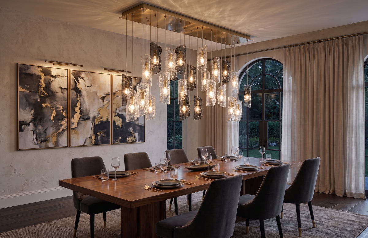 Zensori Stratum Drift Linear Chandelier