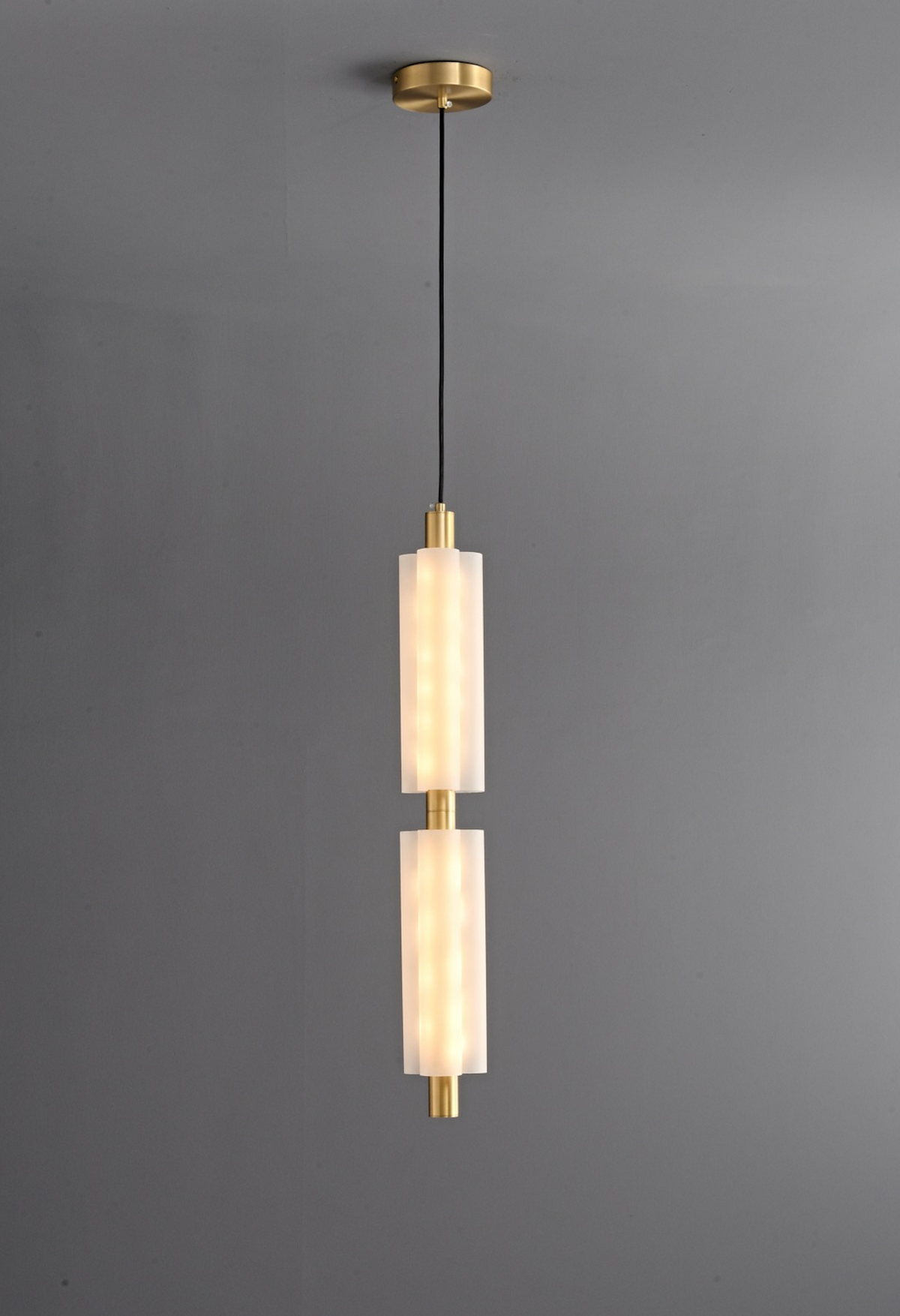 Zensori Tiered Frosted Cylinder Pendant