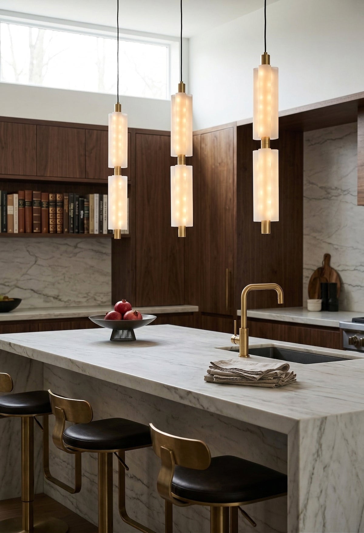 Zensori Tiered Frosted Cylinder Pendant