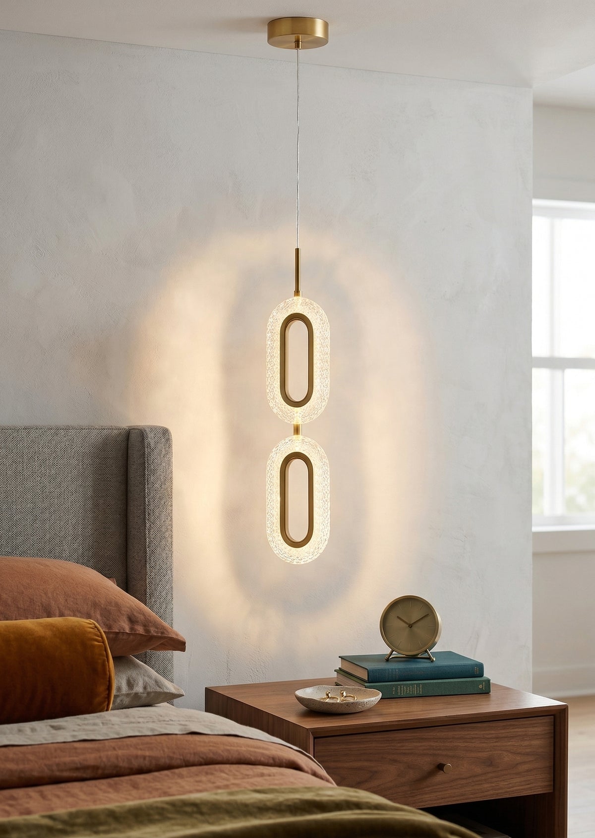 Zensori Twin Oval Orbit Crystal Pendant