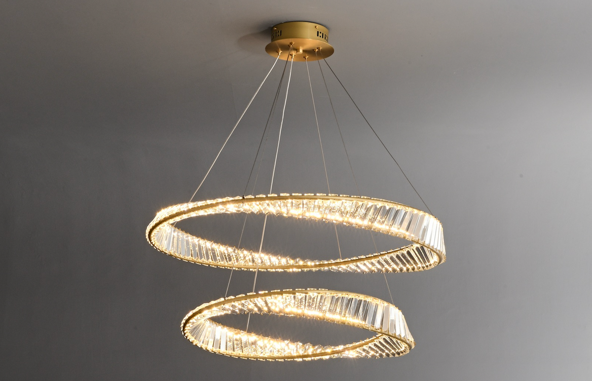 Zensori Two-Tier Möbius Crystal Chandelier